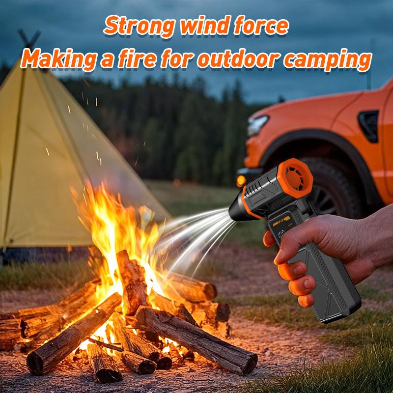 Powerful Turbo Jet Fan, Cordless Dust Blower with LED Display and BatteryIndicator. Strong Airflow Brushless Motor,8000mAh Large