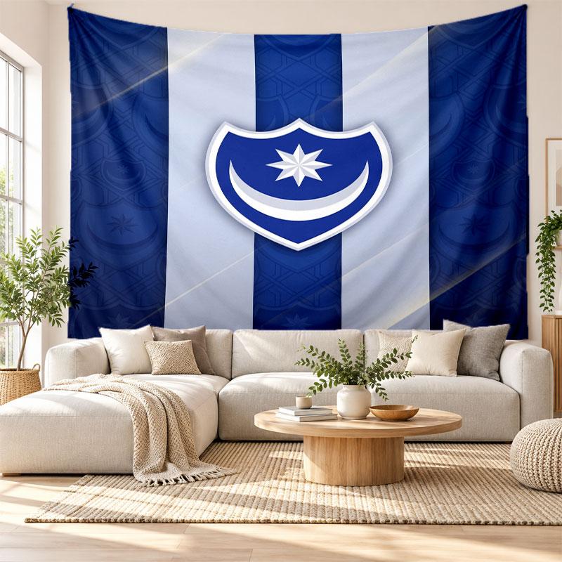 Portsmouth FC Wall Tapestry, Soft Fabric Wall Hanging, Decorative Backdrop For Bedroom Home Wall Art