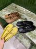 Grape Mother Same Kink Small Gold Buckle Fashionable Apple Head Soft Waxy Flat-soled Single Shoes Women's French Retro Ballet Shoes