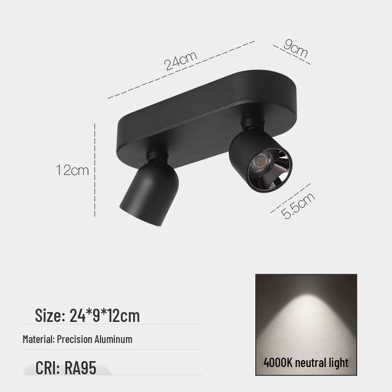 Adjustable Anti-Glare Folding Ceiling Spotlight with High Color Rendering for Household or Picture Lighting