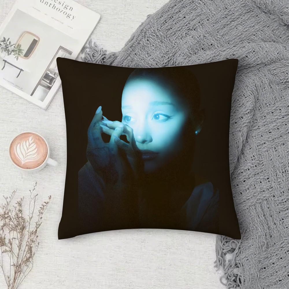Singer A-Ariana G-Grande Hot Album Pillow Case Square Double-Sided Printing Short Plush Sofa Cushion Cover Bedroom  Pillow