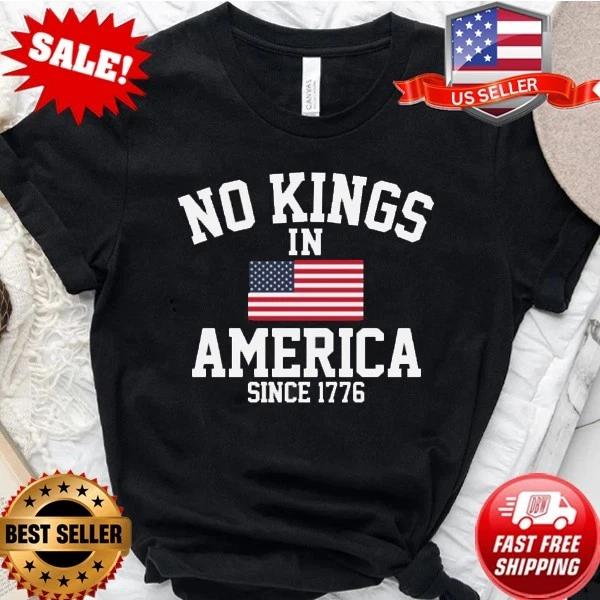 No Kings in America T-Shirt, Protest Shirt, Protest, Patriotic Tee, S-5XL 2XL