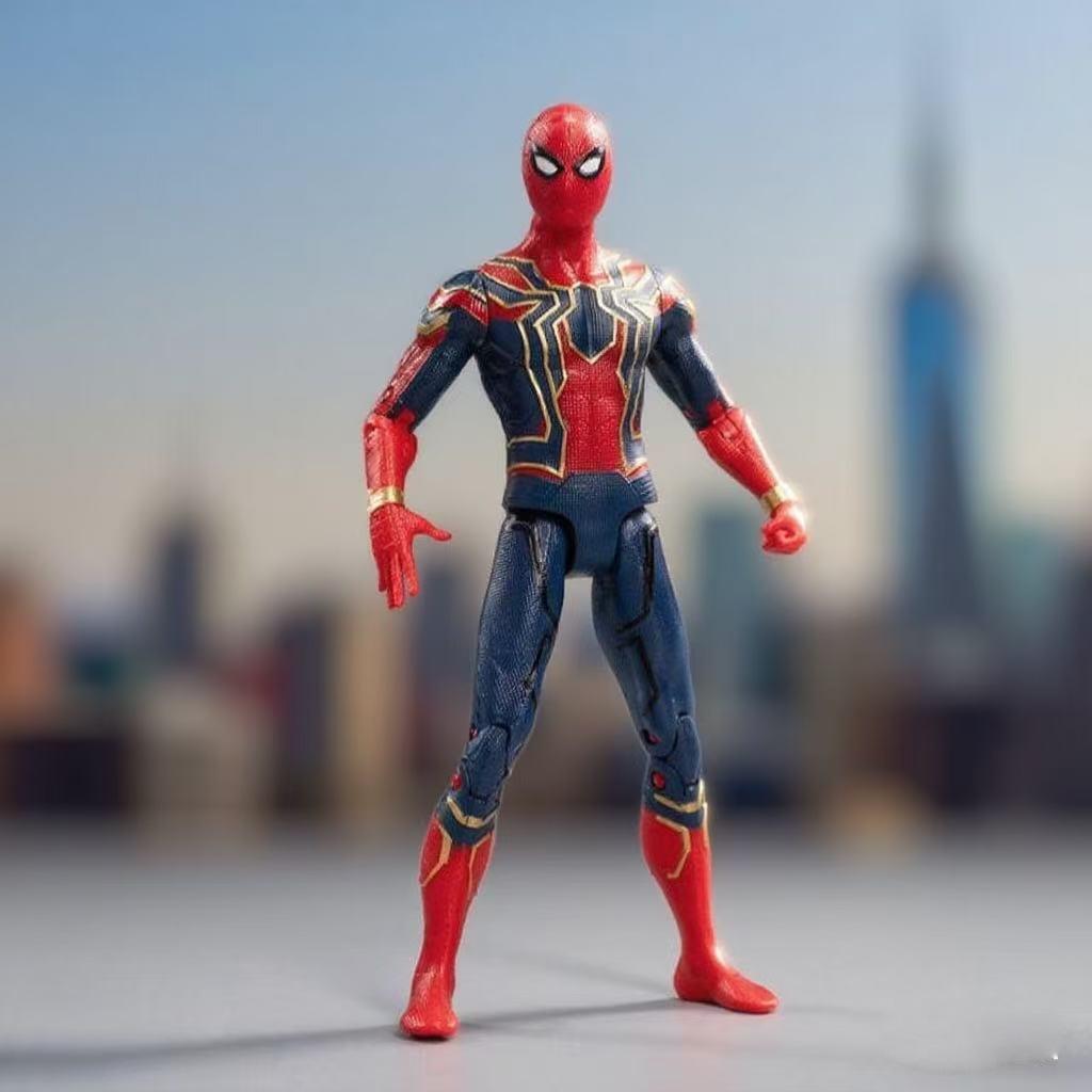Spider-Man Actionfigur, Leuchtende Gelenkige Heldenmodell-Spielzeug, Avengers Infinity War Sammlerstück für Kinder