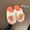Fashion Winter Women Shoes Cute Cartoon Casual Home Shoe Fruit Furry Thick Warm Plush Footwear Flat Casual House Comfortable Slipper