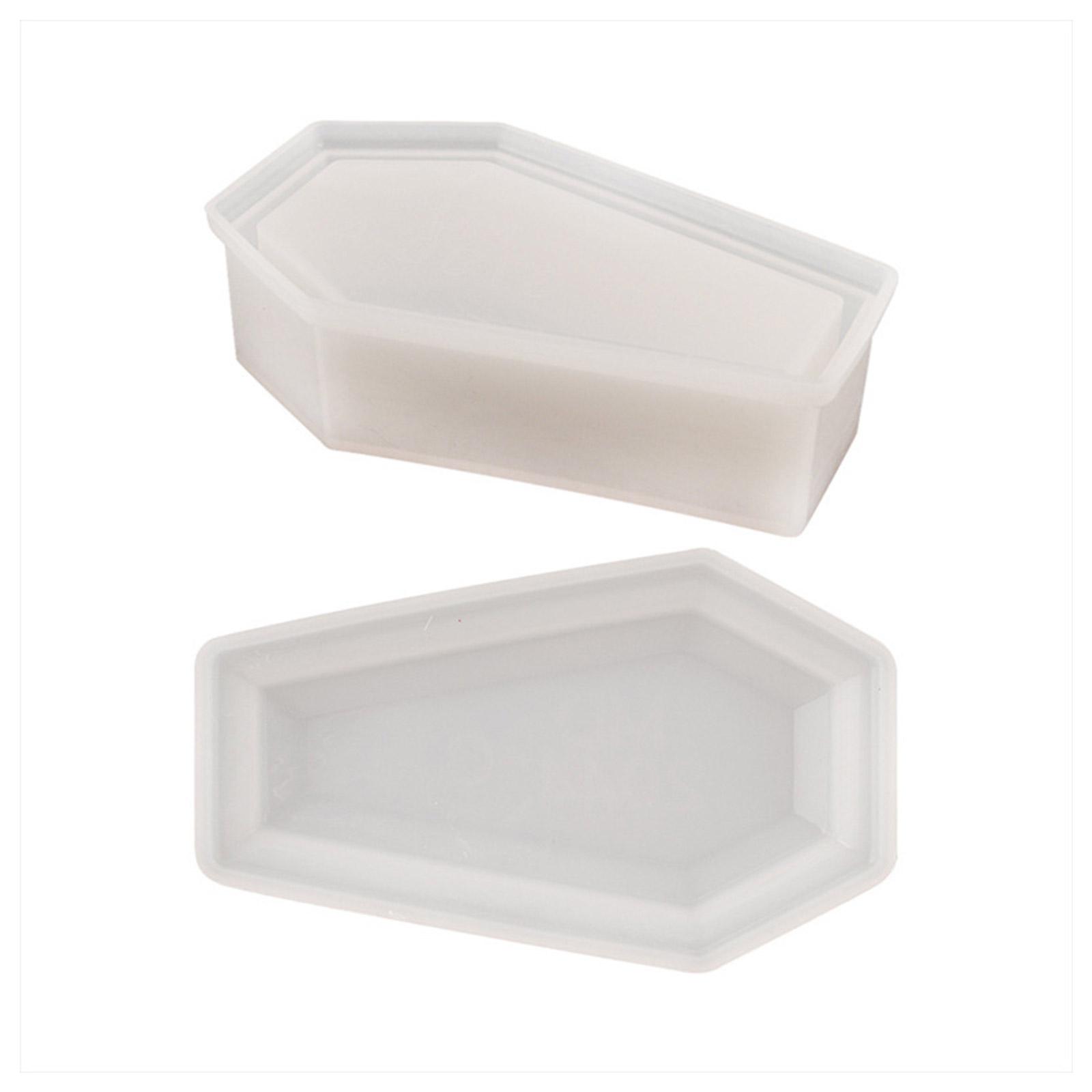 

3D for Vampire Coffin Shaped Silicone Molds DIY Epoxy Resin Molds Jewelry Storage Box Ornament Making Tool Easy to Clean 1
