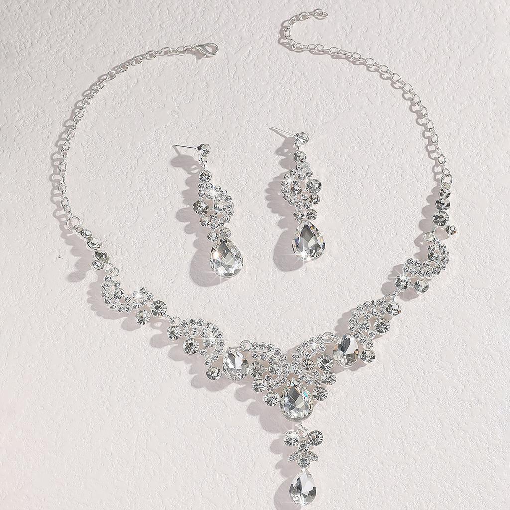 Accessori Sposa Set Collana Abito da Sposa Strass da Donna Gioielli Premium Abito Fotografia