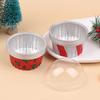10Pcs Reusable Aluminum Foil Cup With Lid Pudding Cake Mold Air Fryer Tinfoil Box Baking Tray Tinfoil Cups Baking Pastry Tools