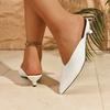 Fashion Sandals and Slippers for Women In Summer Wear New Fashion Pointed Toe Shallow Mouth Cover Feet Thin Heel Wrapped Head Half Drag