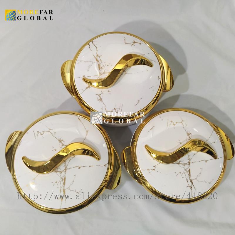 3 Stück/Set 1,5/2/2,5 Liter Speisenwärmer Thermische Isolierung Heißtopf Ramadan-Event Lunchbox für Hochzeit Familienfeier