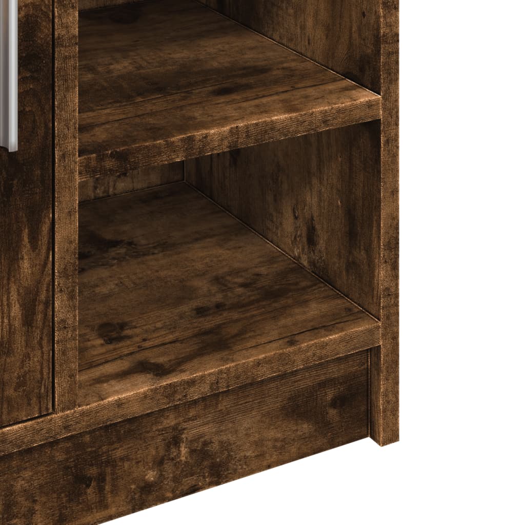 Washbasin Cabinet Smoked Oak 63 x 29 x 55 cm Particleboard