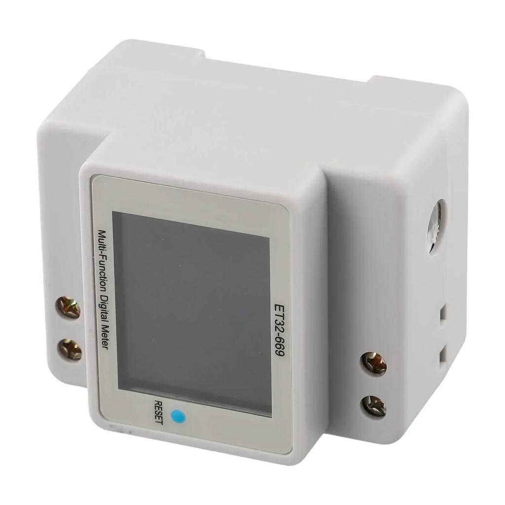 220V 100A DIN-Rail AC Power Monitor With Voltage, Current, Power, Active Power, Energy, Frequency, And Kilowatt-Hour Meter