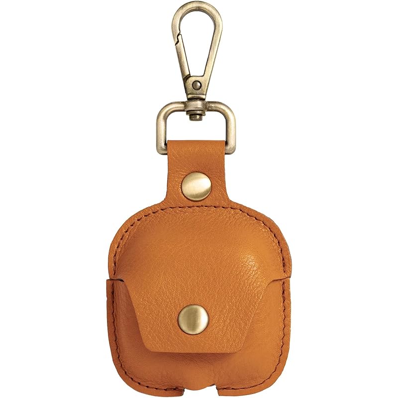 

[Dom Teporna] AirPods4 compatible case genuine leather With carabiner Airpods compatible cover 4th generation Wireless charging possible Can be
