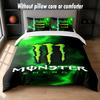 Set Biancheria da Letto Design Monster Energy 1 Copripiumino + 2 Federe Morbido Traspirante Biancheria da Letto per la Casa