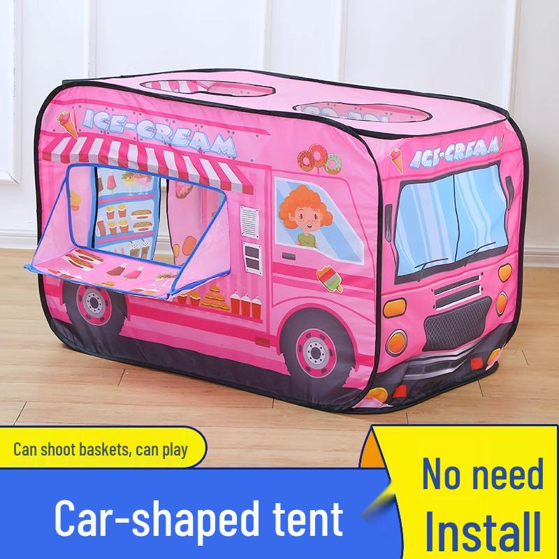 Kids' Indoor Car Tent Playhouse - Foldable Baby Pool & Play Space