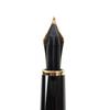 Great MONTBLANC fountain pen Meisterstck Classic white star Black gold 14K mens Used