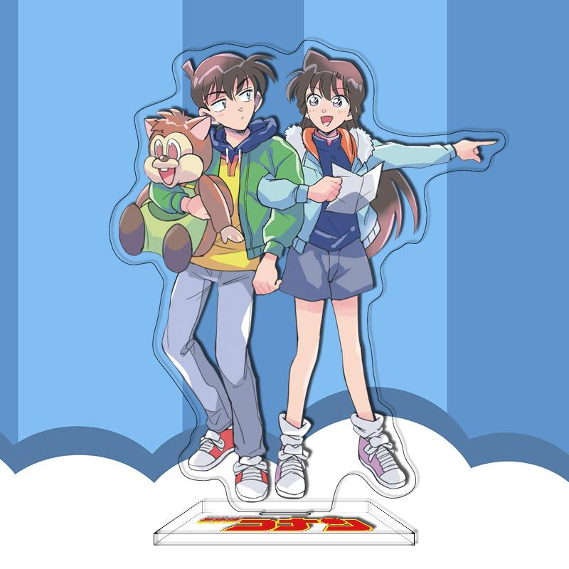 Detective Conan Anime Acrilico Supporto da Scrivania Modello Decorazione da Scrivania Cartone Animato Action Figure Jimmy Kudo Mouri Ran Giocattoli Regalo