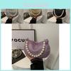 Fashionable Korean Style Pearl Chain Small Handbag For Women 2024 Spring New Trendy Shoulder Crossbody Bag With Rhinestone Embellishments