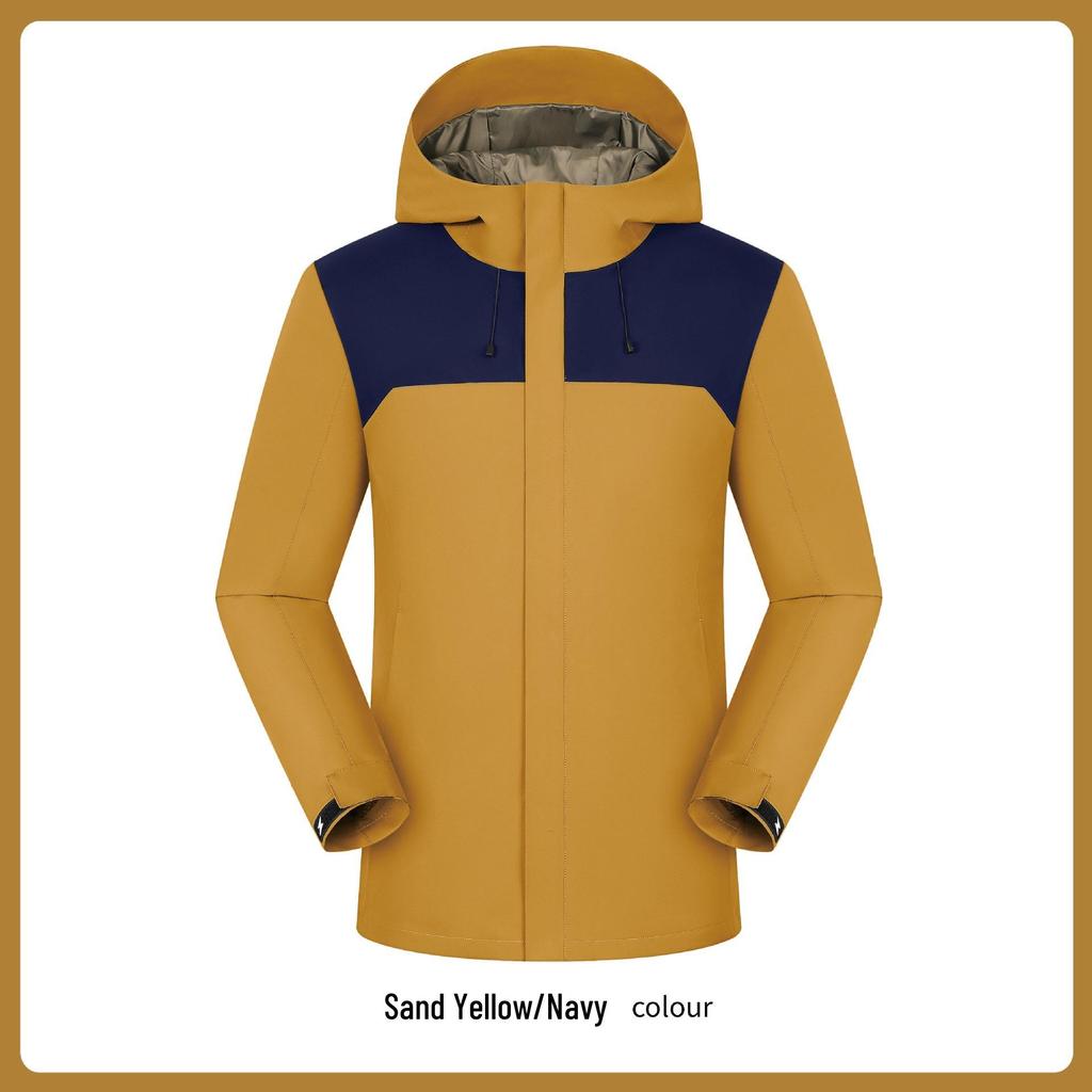 Custom Windbreaker with Printed Letters for Men's and Women's Workwear - Autumn/Winter Windproof Jacket with Embroidered Logo for Team Uniforms