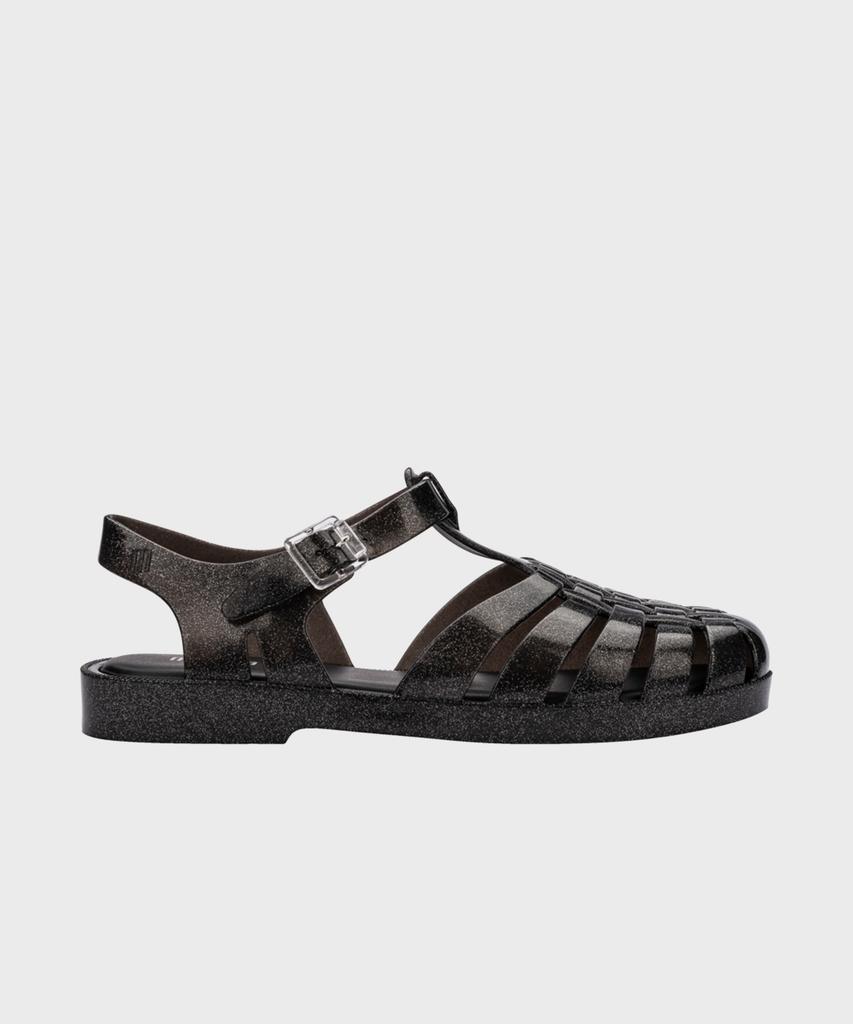 Melissa Possession Shiny Sandals Black