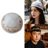 Classical Round Kippah Hat With Embroidery Pattern for Men Everyday Wear Comfortable Yarmulke Cap for Cultural Event