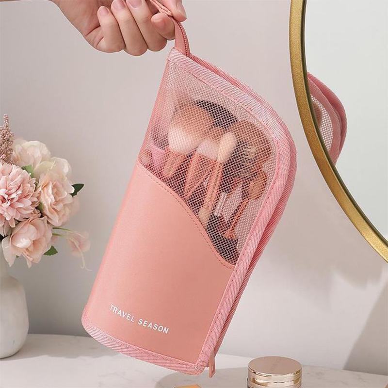 

1Pieces Multi Function Large Capacity And Hand Handled Makeup Bag Storage Bag Outdoor Mountaineering Bag Christmas Gifts розовый