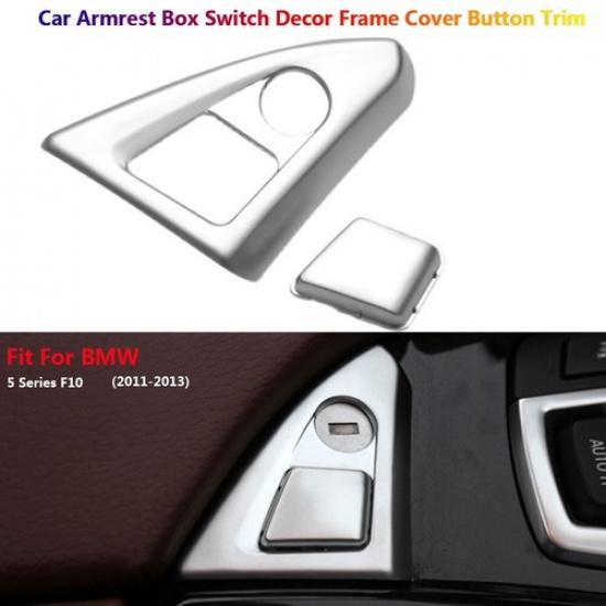 2Pcs For BMW 5 Series F10 F11 Auto Car Interior Console Armrest Box Cover Trims