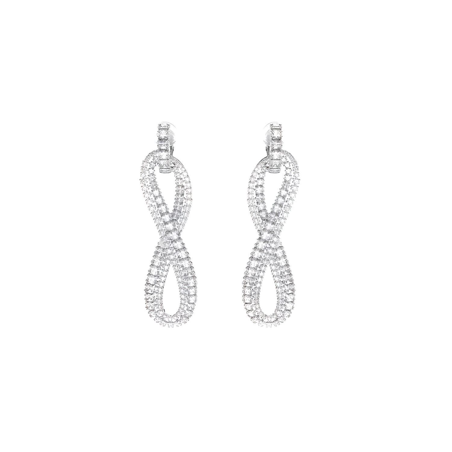 Swarovski Hyperbola Clip-On Elegant Fashion Earrings Women earrings Silver 5616586 Silver,F