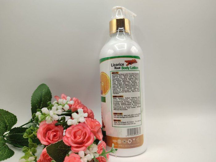 Lait Anti Âge - Licorice - 500ml - 5% Vitamine C - 5% Retinol - Hypoallergénique