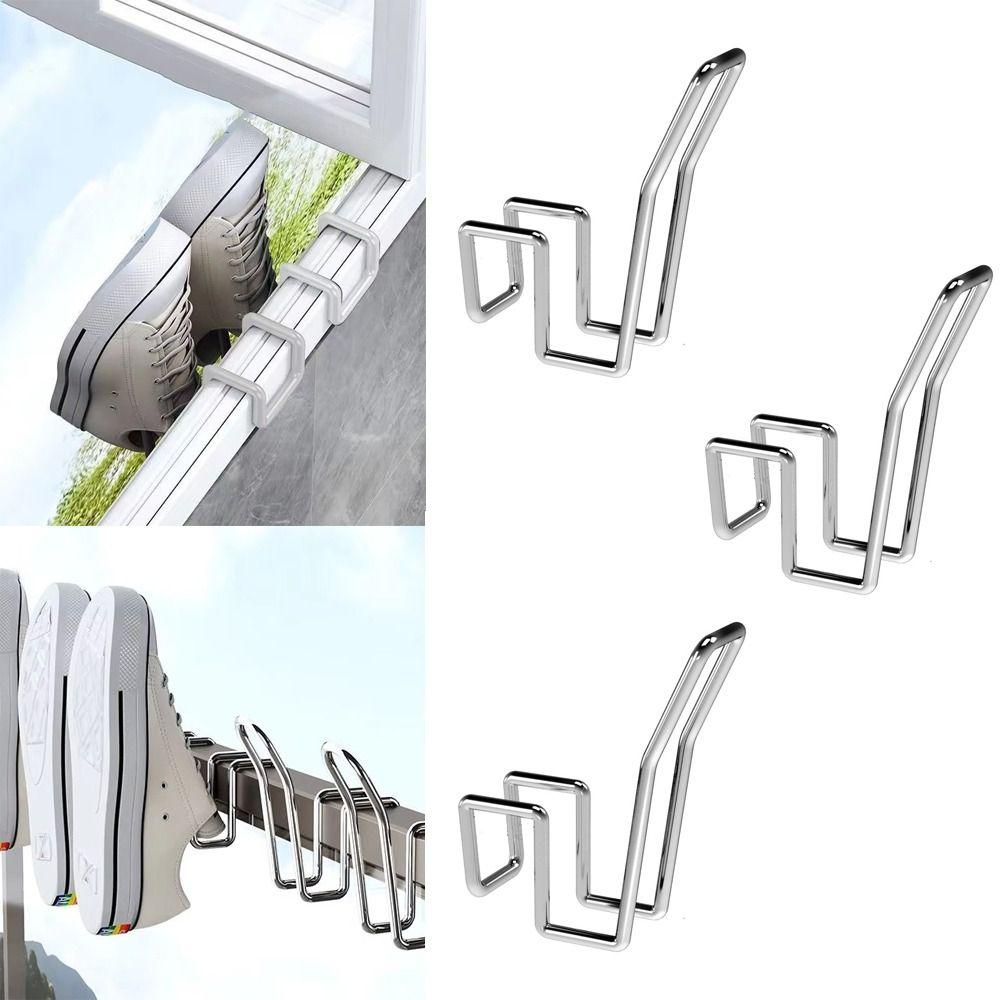 5pcs/set Reusable Shoe Drying Rack Slippers Hanging Shelf  Outdoor Balcony Drying Shoe Tool