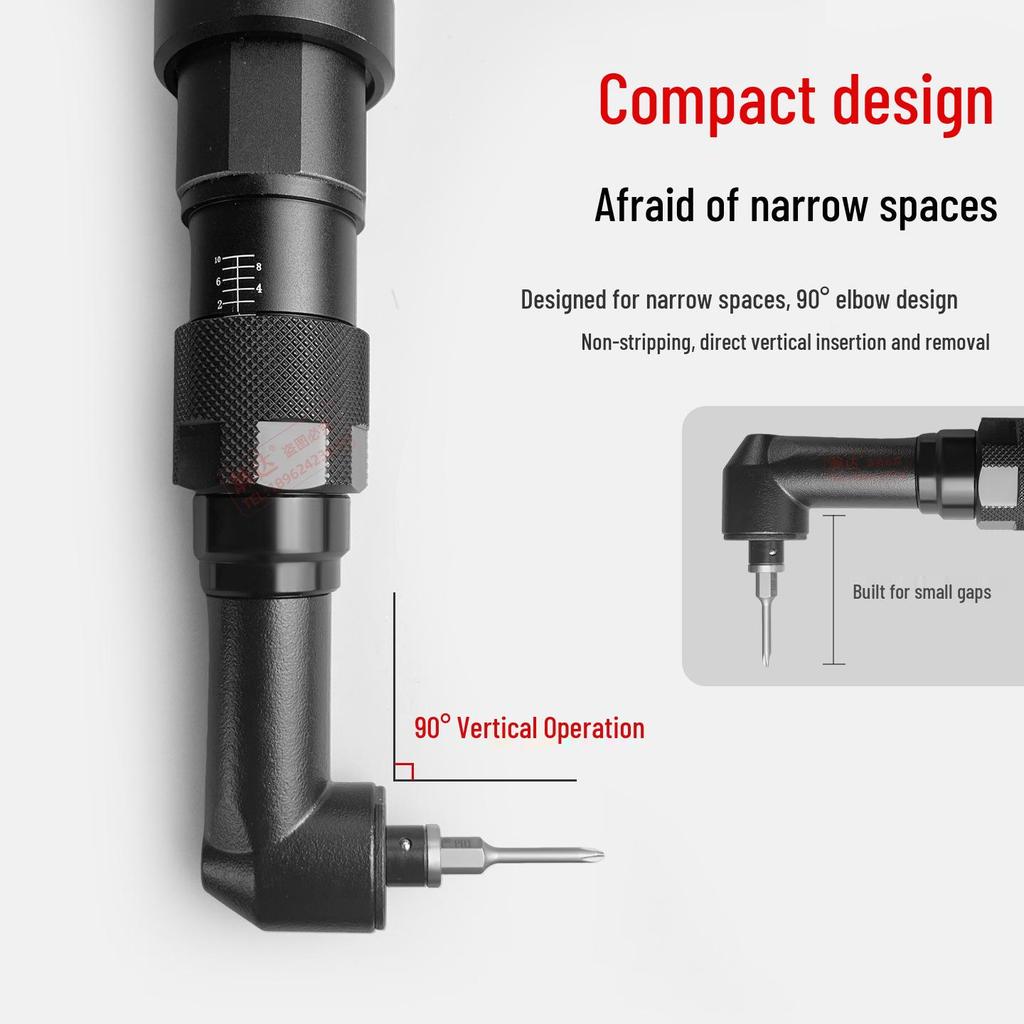 Handa Industrial Grade Brushless Angled Electric Screwdriver, 50N, Adjustable Torque, Ideal for Tight Spaces