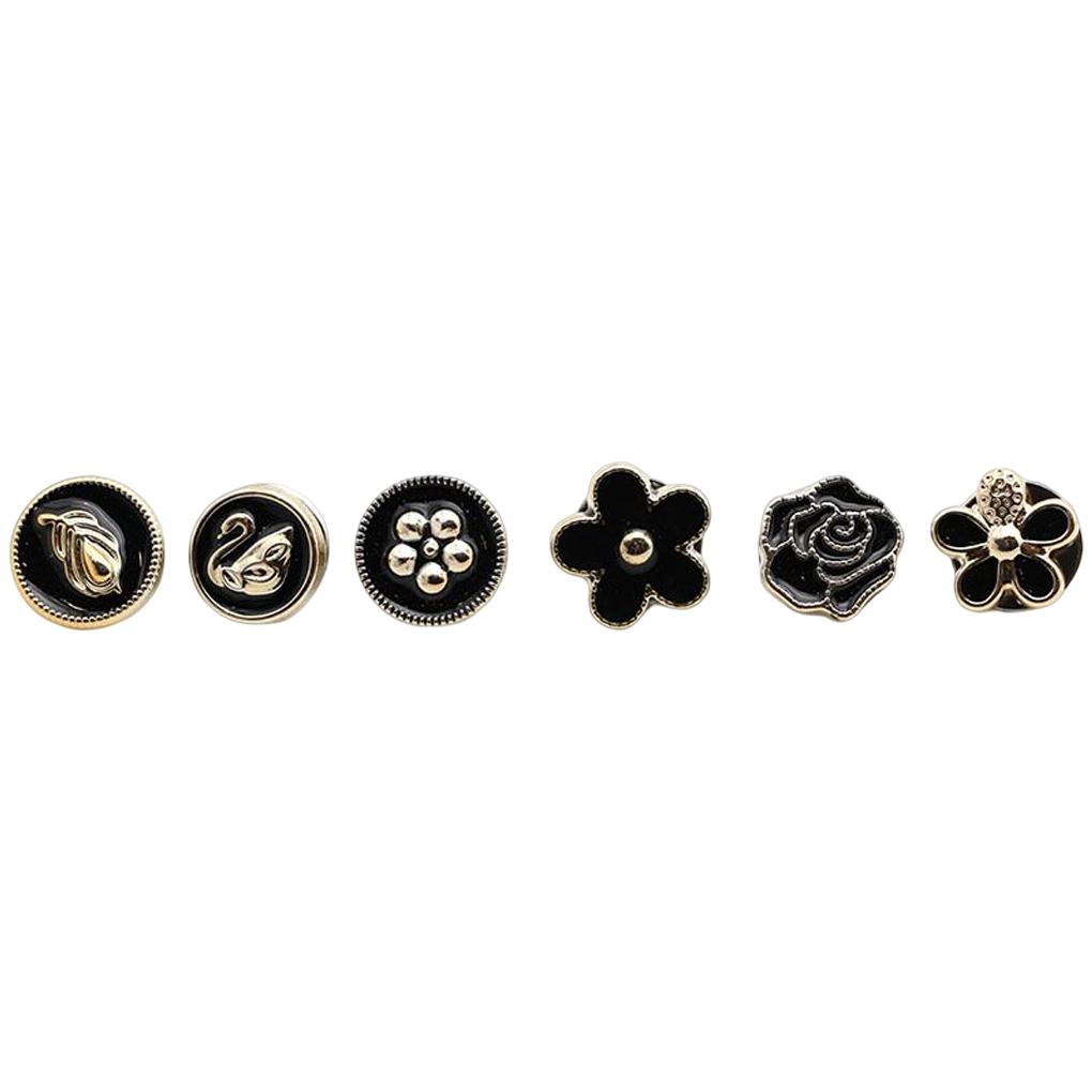 1 Set Shirt Sweater Shank Button Replacement Clothes Blouse Coat Hat Rhinestone Metal Buttons Brooch Pin Badge Sewing