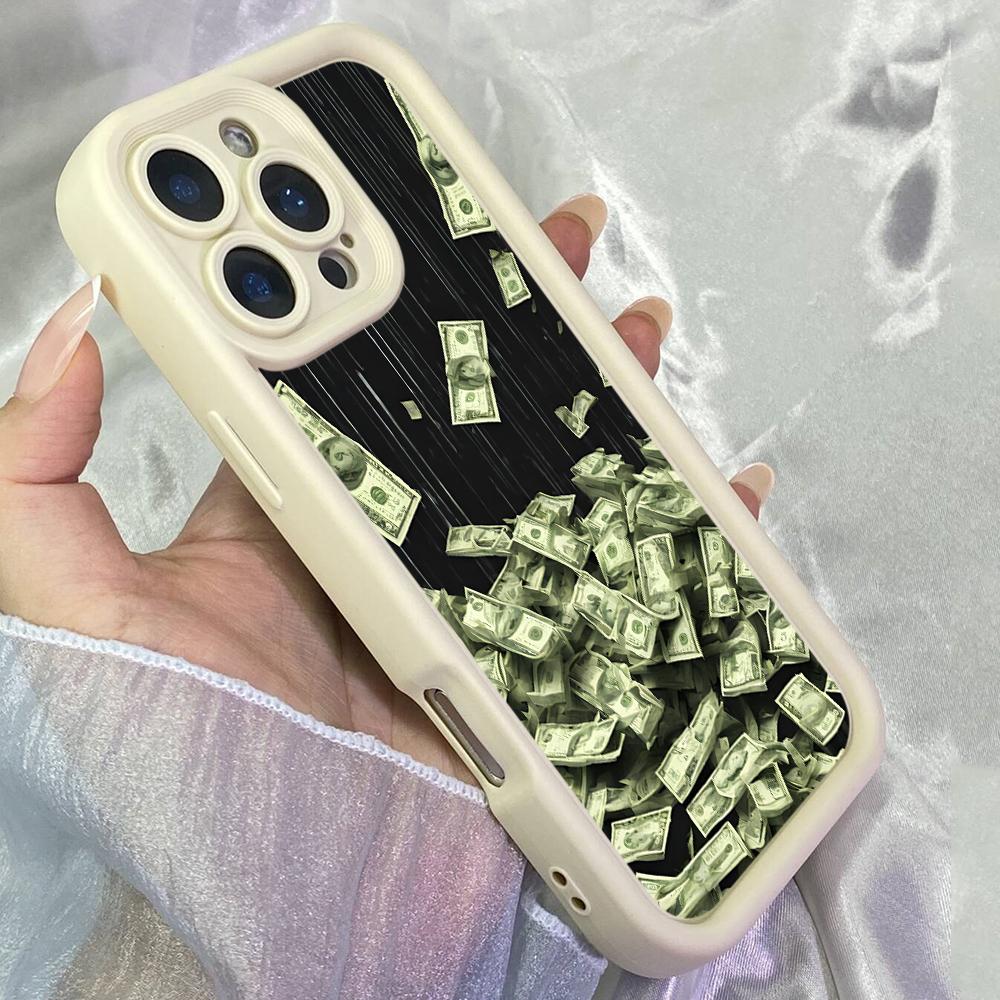 JT240 Falling Money for iPhone 17 16 15 14 13 Pro Max Samsung S26 S25 Ultra A17 A16 A07 A56 A36 A15 A14 A13 Xiaomi 15T Redmi 15c Note 14 13 Soft Case