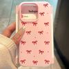 Custodia per Telefono Opaca con Stampa Fiocco Rosso Carino per iPhone 17 Air 16 15 14 13 12 11 Pro Max X XS XR 7 8 Plus 16E SE2 Cover Antiurto
