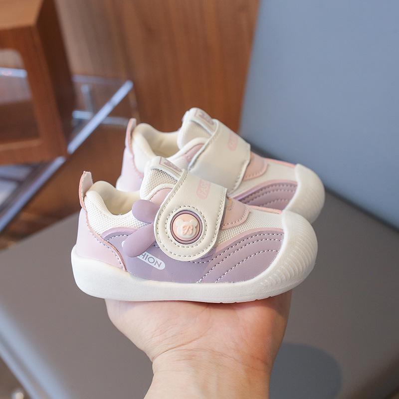 

2025 Spring Breathable Non-slip Soft Sole Walking Shoes for Infants and Toddlers Size 15-19, Minimum Order 5 pairs розовый
