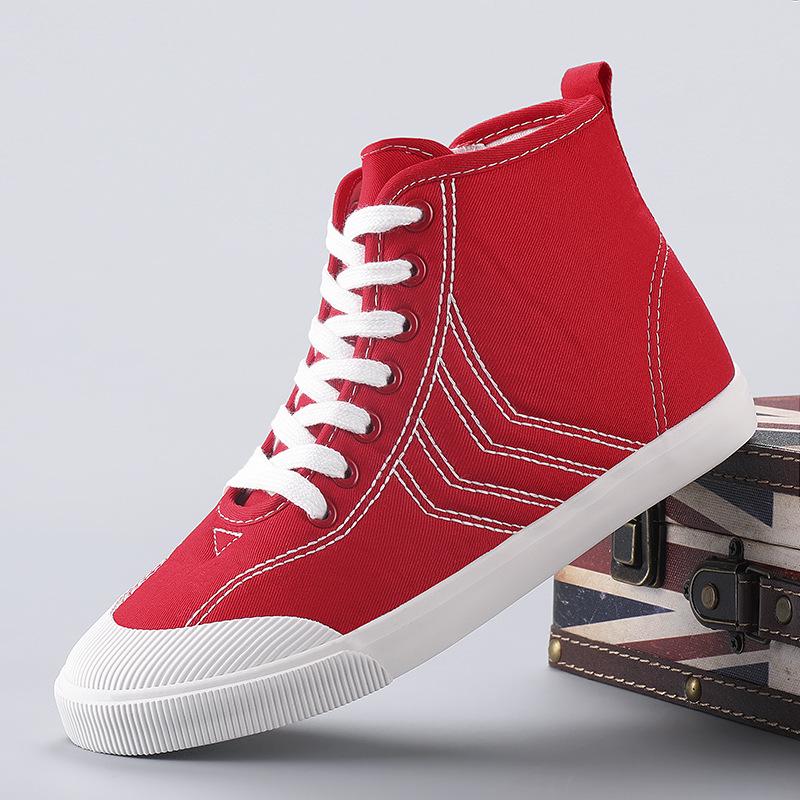 2026 Spring Women's Breathable High-Top Canvas Sneakers – Classic Versatile Casual Shoes