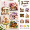 Cartoon Pattern Fridge Magnet 3D Relief Decorative Fridge Magnet Refrigerator Magnet  Kitchen Decor