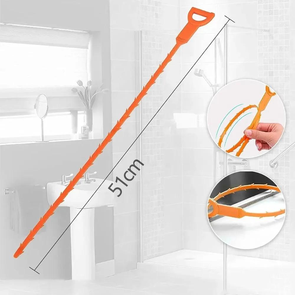 Bathroom Hair Drain Cleaner Tool 51 cm Set of 2
