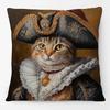 European Vintage Retro Royal Dogs Cats Pets Doodle Print Decorative Sofa Throw Pillow Case Cushion Cover