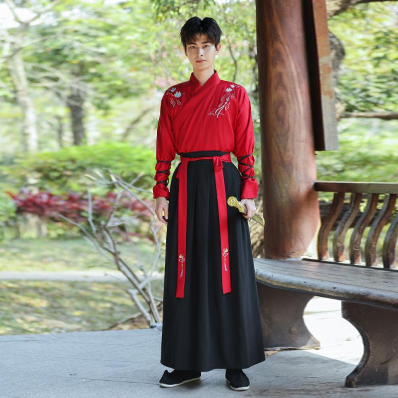 Men's Clothing Hanfu Martial Arts Style Chivalrous Handsome Men's Suit
