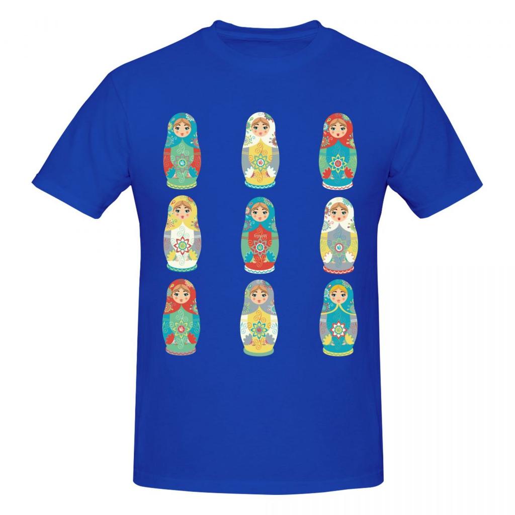 Unisex Funny Matryoshka Doll Fun T Shirt Streetwear Oversized Oneck Cotton Sleeve Shirt Unisex
