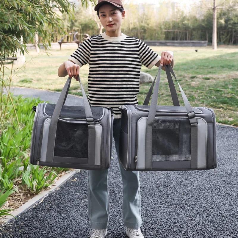 Cat Out Portable Shoulder Portable Pet Bag Large Space Breathable Cat Crossbody Pet Bags