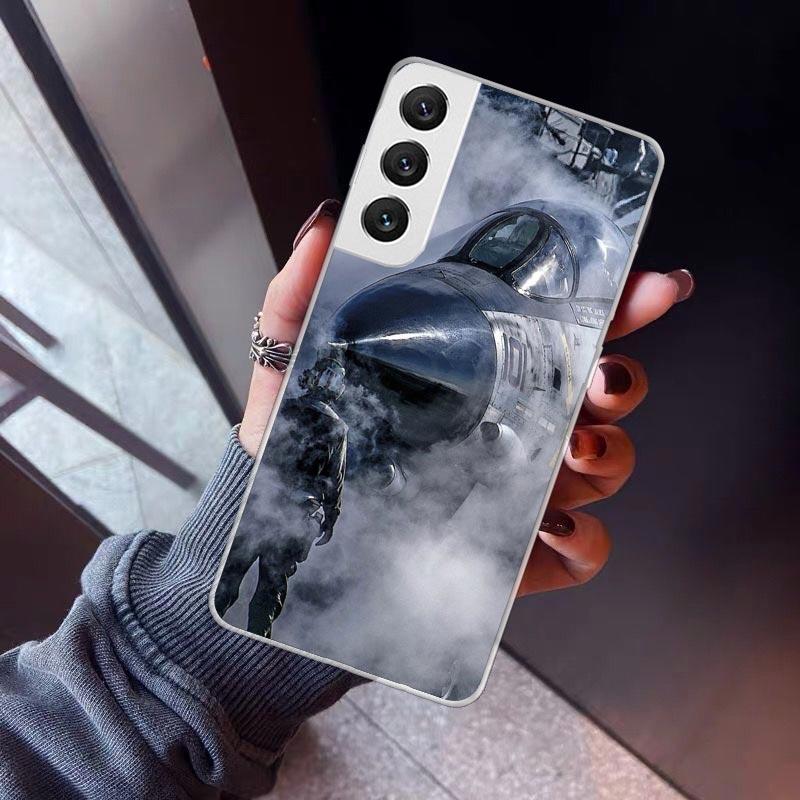 Military Aircraft Warship Fighter Phone Case For Samsung Galaxy S26 S25 Edge S24 S23 Ultra S22 Plus S21 S20 FE Soft TPU Back Cov