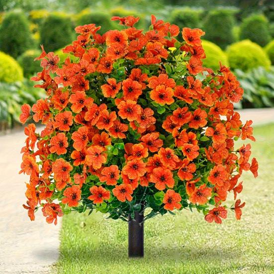 Sfera Topiaria Viola Artificiale con Picchetto per Piante Finte Viola da Esterno Arbusti Piante Finte Realistiche Resistenti ai Raggi UV per Giardino Cortile Portico