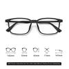 A1003 Men Business Eyewear Retro Square  Stainless Steel Alloy Eyeglasses Myopia Optical Prescription Glasses Frame For Men