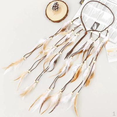 Indiánská čelenka Vintage Hippie Boho Peří Střapec Čelenka na Párty Dámská