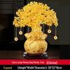 Citrine Crystal Money Tree Ornament for Home Decor