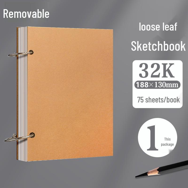 Dětský kroužkový skicák A4: Silné prázdné stránky pro kreslení a umění