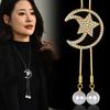Fashionable Japanese Star and Moon Tassel Long Fashion Accessories Pendant Necklace