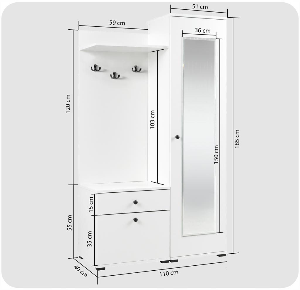 Garderoba przedpokój do przedpokoju szafa szafka na buty Nico Family Meble