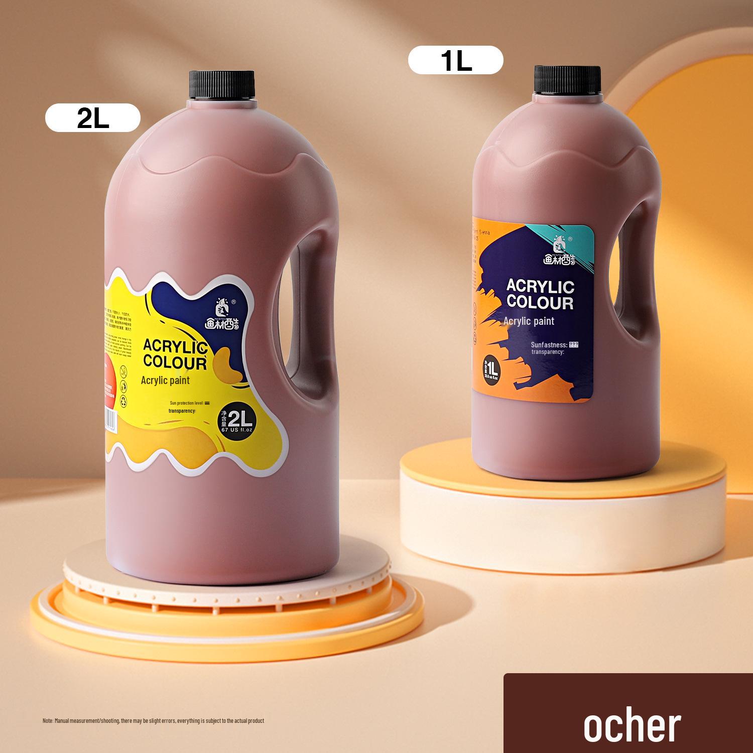 Acrylic Wall Paint - Waterproof, Fade-Resistant, Sun-Protected, White, 2L/1L Large Container for Art & DIY Projects 1L